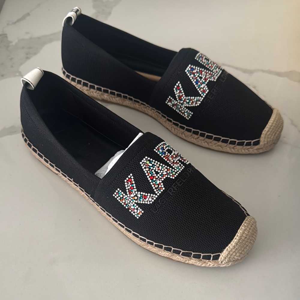 Karl Lagerfeld Black Espadrilles
